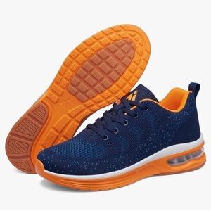 💙NWT MISHANSHA’S
Stylish Blue and Orange Men's Sneakers💙